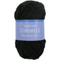 thumbnail image 1 of ThreadArt Chenille Yarn for Crocheting, Knitting, Amigurumi, Super Soft Plush Velvet Yarn - 50 Gram 60 yds #5 Fluffy Yarn Skeins - Black, 1 of 10