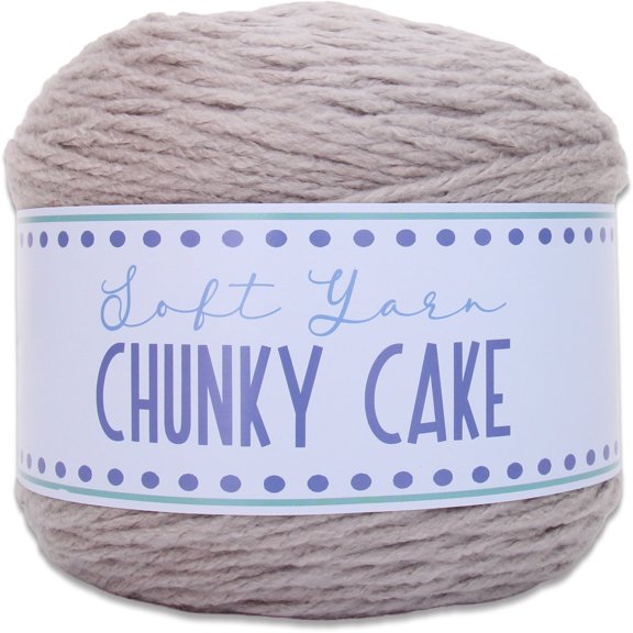 ThreadArt Chunky Yarn Big Cake, 300g (316 Yards) – Super Bulky #6 for Hand Knitting & Crocheting - 100% Soft Acrylic for Blanket Yarn - Dove Grey 19
