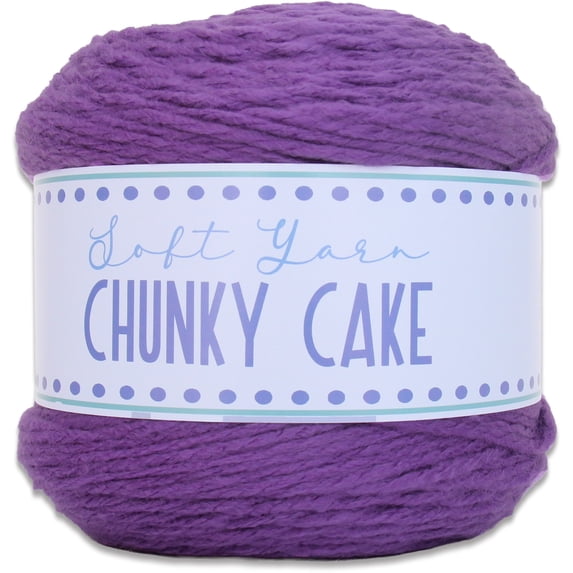 ThreadArt Chunky Yarn Big Cake, 300g (316 Yards) – Super Bulky #6 for Hand Knitting & Crocheting - 100% Soft Acrylic for Blanket Yarn - Purple 11