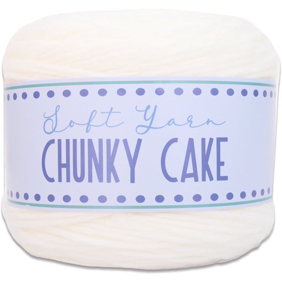 ThreadArt Chunky Yarn Big Cake, 300g (316 Yards) – Super Bulky #6 for Hand Knitting & Crocheting - 100% Soft Acrylic for Blanket Yarn - White 12