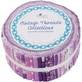 thumbnail image 1 of ThreadArt Exclusive Prints Jelly Roll Fabric Strips for Quilting, Crafting, and Sewing, 40 Precut Fabric Strips in Purple Prints, Premium Cotton for Quilts, Crafts, Rugs, Blankets, Clothing and More, 1 of 9