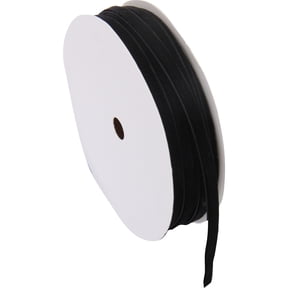 ThreadArt Thin Velvet Ribbon 1/4 Inch - Velvet Ribbon for Gift Wrapping, Weddings, Ribbon for Hair Bows, Choker Jewelry, Crafts, Bouquet And More - 5 Yard Rolls - Black 1/4"