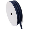 thumbnail image 1 of ThreadArt Thin Velvet Ribbon 1/4 Inch - Velvet Ribbon for Gift Wrapping, Weddings, Ribbon for Hair Bows, Choker Jewelry, Crafts, Bouquet And More - 5 Yard Rolls - Navy 1/4", 1 of 10