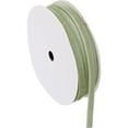 thumbnail image 1 of ThreadArt Thin Velvet Ribbon 1/4 Inch - Velvet Ribbon for Gift Wrapping, Weddings, Ribbon for Hair Bows, Choker Jewelry, Crafts, Bouquet And More - 5 Yard Rolls - Spring Moss 1/4", 1 of 10