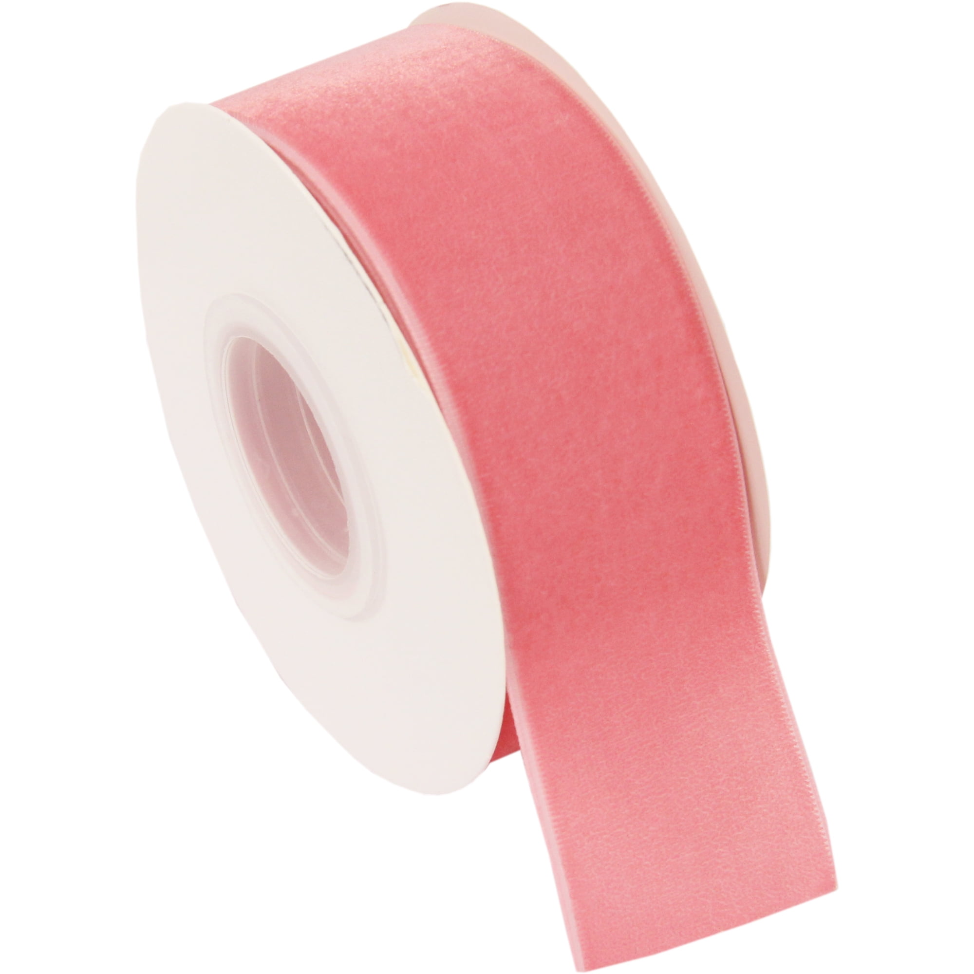 ThreadArt Velvet Ribbon 1 1/2 Inch Wide - Velvet Ribbon for Gift Wrapping, Weddings, Ribbon for Hair Bows, Choker Jewelry, Crafts, Bouquet And More - 5 Yard Rolls - Dusty Rose 1 1/2"