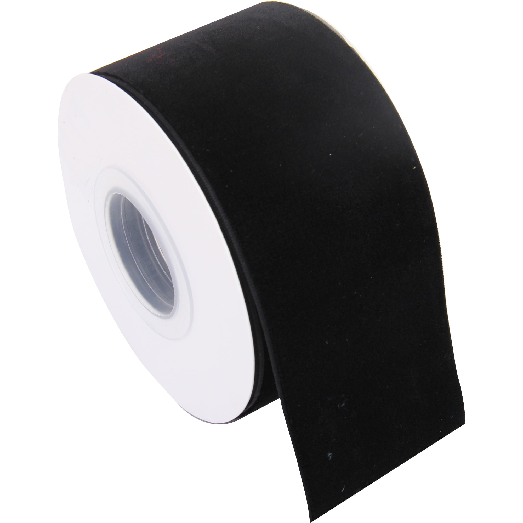 ThreadArt Velvet Ribbon 2 1/4 Inch Wide - Velvet Ribbon for Gift Wrapping, Weddings, Ribbon for Hair Bows, Choker Jewelry, Crafts, Bouquet And More - 5 Yard Rolls - Black 2 1/4"