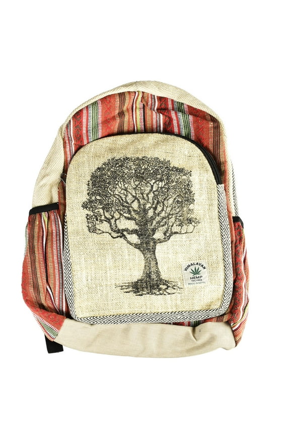Himalayan Hemp Tree Silhouette Backpack - 12"x16"