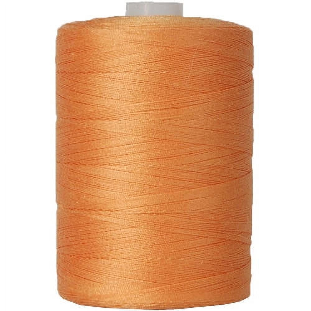 Threadart 100% Cotton Sewing and Quilting Thread | For Quilting, Sewing, and Serging | 1000M Spools 50/3 Weight | 50 Colors Available | Color APRICOT 107