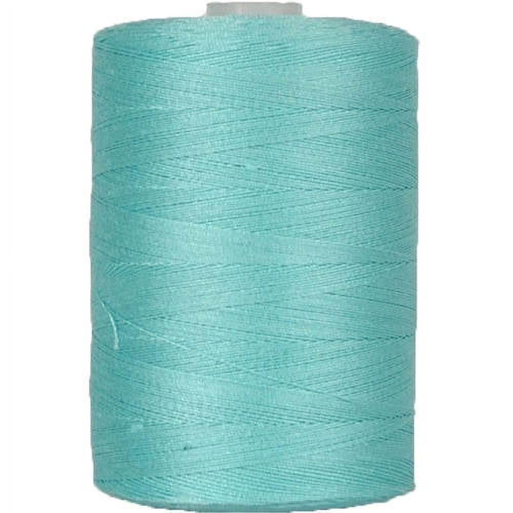 Threadart 100% Cotton Sewing and Quilting Thread | For Quilting, Sewing, and Serging | 1000M Spools 50/3 Weight | 50 Colors Available | Color AQUA 605