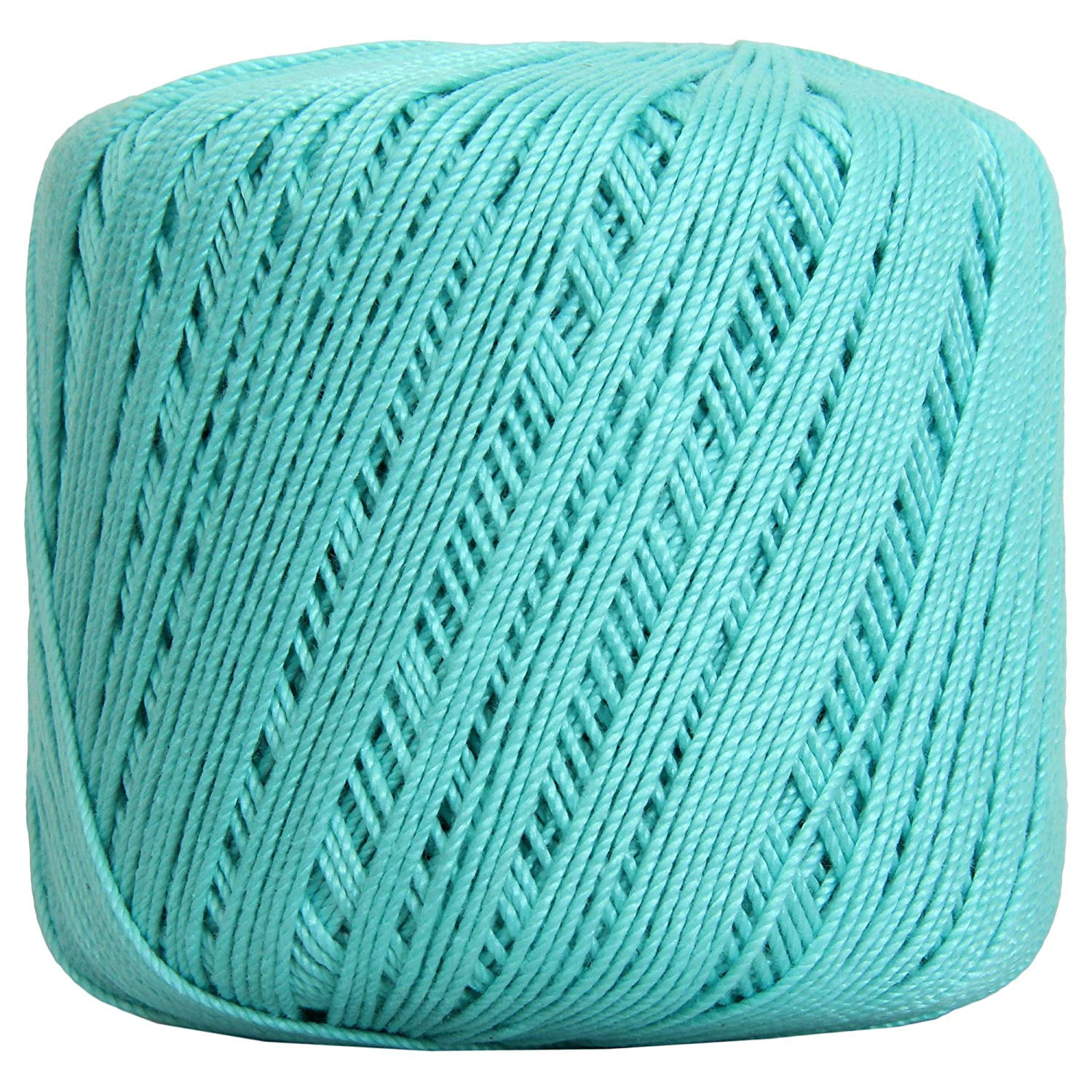 Threadart 100% Pure Cotton Crochet Thread - AQUA - For tablecloths, bedspreads, and fashion accessories. 100% mercerized cotton - Size 3 - Color 22