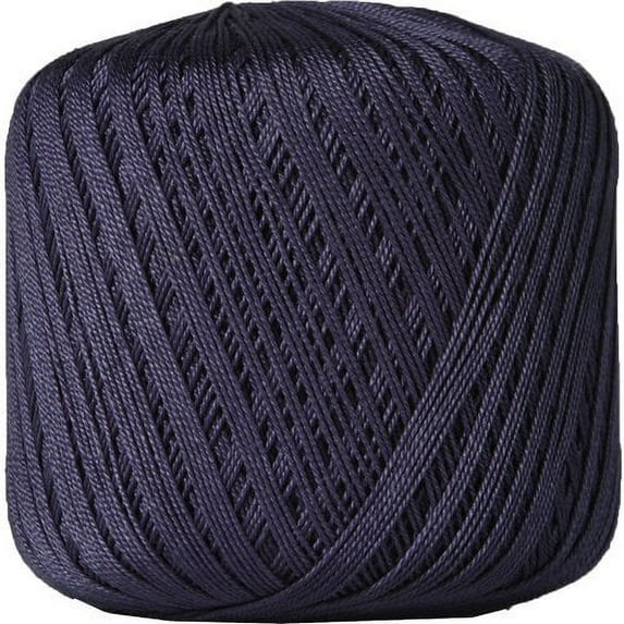 Threadart 100% Pure Cotton Crochet Thread - NAVY - For tablecloths, bedspreads, and fashion accessories. 100% mercerized cotton - Size 10 - Color 38