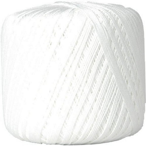Threadart 100% Pure Cotton Crochet Thread - WHITE - For tablecloths, bedspreads, and fashion accessories. 100% mercerized cotton - Size 10 - Color 1