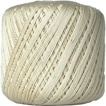 Threadart 100% Pure Cotton Crochet Thread - Size 10 - Color 2 - NATURAL - For tablecloths, bedspreads, and fashion accessories. 100% mercerized cotton - 50 gram balls 175 yds