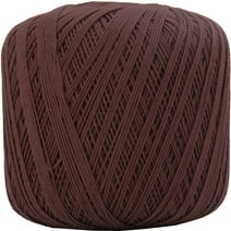 Threadart 100% Pure Cotton Crochet Thread - Size 10 - Color 3528 - CHOCOLATE BROWN - For tablecloths, bedspreads, and fashion accessories. 100% mercerized cotton - 50 gram balls 175 yds