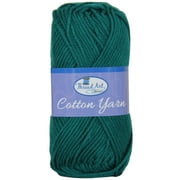 Threadart 100% Pure Cotton Crochet Yarn | 50 gram Skeins | Worsted Medium #4 Yarn | 85 yds per Skein | 30 Colors Available | Dark Green #3540