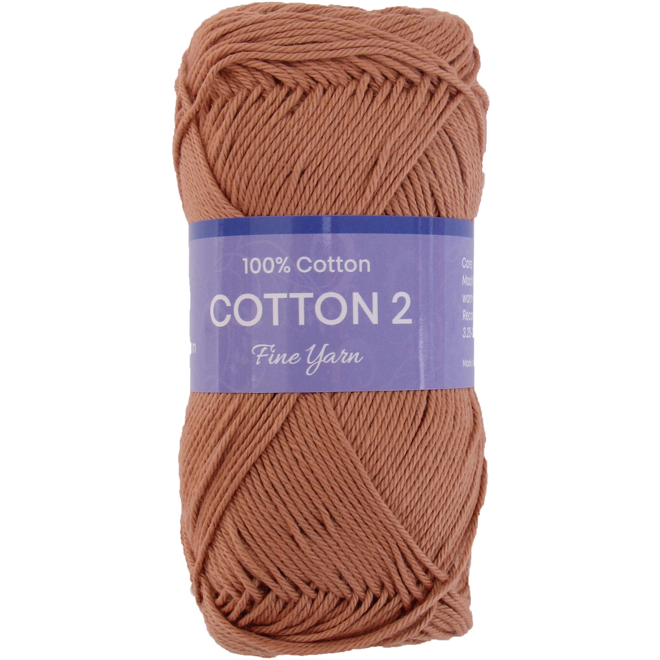 Threadart 100% Pure Cotton Crochet Yarn Size 2 | 50 gram Skeins |165 yds per Skein | Fine #2 | Beige | Color 3526