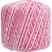 Threadart 100% Pure Cotton Multicolor Crochet Thread - Size 10 - Color 46 - Variegated Roses