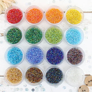 Over 1600 Frosted Sea Glass Look Seed Beads 6/0 for Jewelry Making Supplies  for Adults - Blue Colors Czech Glass Beads for Bracelets, Necklaces