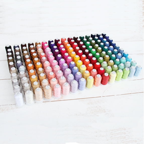 Threadart 160 Spool Polyester Embroidery Machine Thread Sets Vibrant, Jewel, Vivid, and Brilliant Color Sets Included | 500M Spools 40wt | For Brother Babylock Janome Bernina Machines - 160 Colors