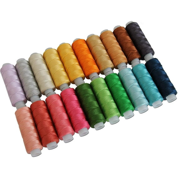 Threadart 20 Color Pearl Cotton Thread Set | 75yd Spools Size 8 | Perle Cotton for Friendship Bracelets, Crochet, Hardanger, Cross Stitch, Needlepoint, Hand Embroidery | 20 Beautiful Colors - Set B