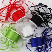 Threadart 2mm Silk Ribbon Set - Essential Colors - Five Spool Collection - 100% Pure Silk Ribbon - 10m 11yd Spools - 55 Yards of Ribbon