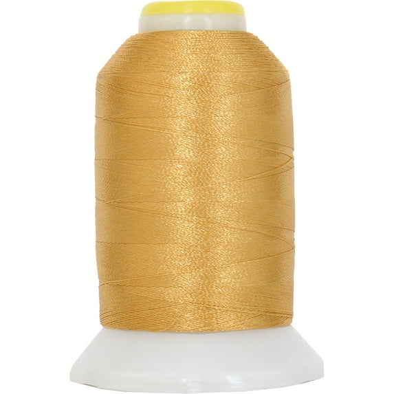 Threadart 60 Weight Micro Embroidery & Bobbin Thread - 1000m Spools - 30 Colors Available - Old Gold