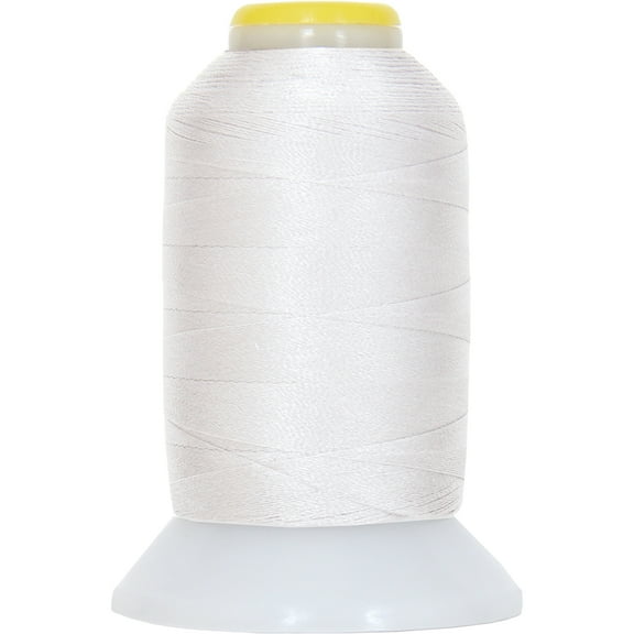 Threadart 60 Weight Micro Embroidery & Bobbin Thread - 1000m Spools - 30 Colors Available - White