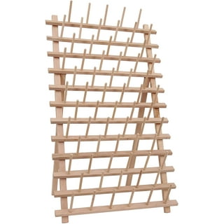 60 Spools Thread Rack - Premium Birchwood Thread Storage Organizer