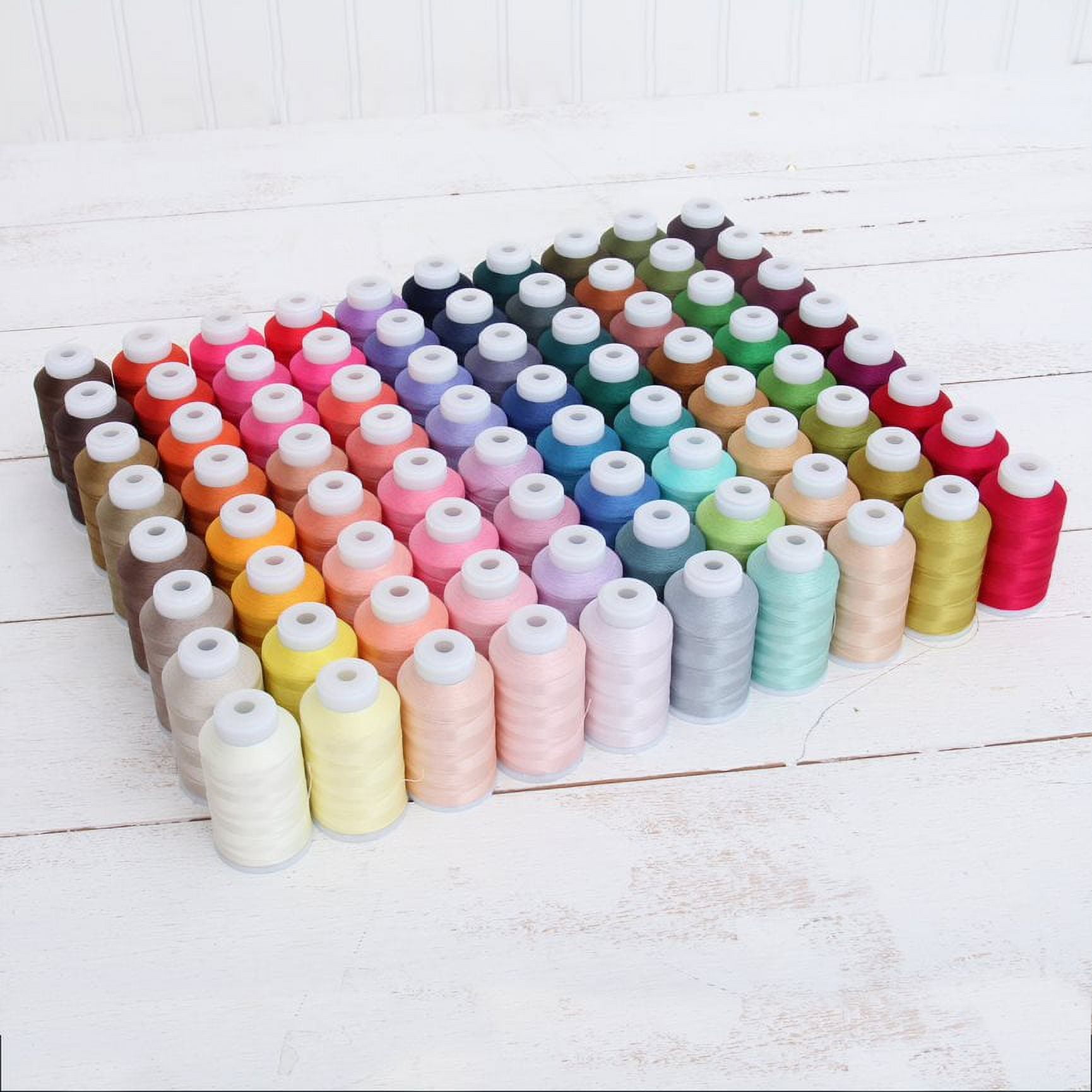 Simthread Polyester Embroidery Thread, 80 Spools 80 Janome Color