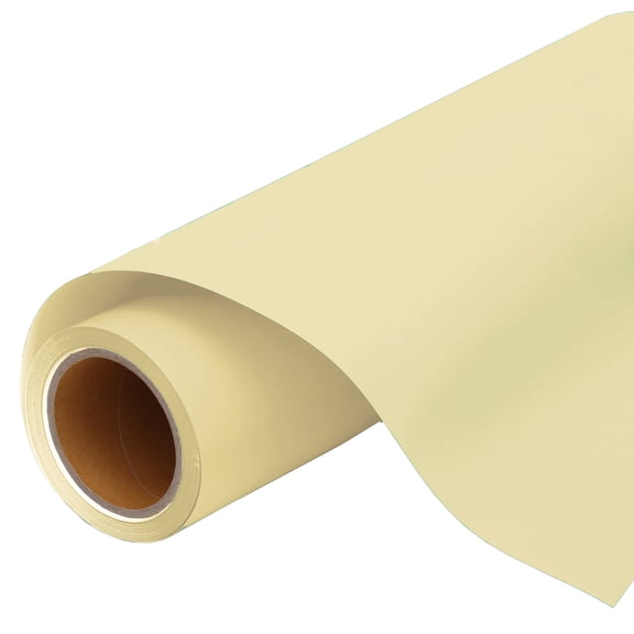 Threadart Beige 20" Wide Heat Transfer Vinyl Film HTV | Solid Color | Custom Cut Roll 20" Wide By The Yard | Compatible with Cricut Explore and Maker, Silhouette Cameo, & Large Format Cutters