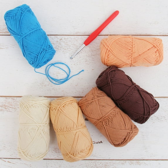 Threadart Crochet 100% Pure Cotton Size 2 Yarn Set | French Bouquet Colors | Pack of 6 Skeins Each 50 grams | Fine Yarn #2 Yarn | 165 yds per Skein