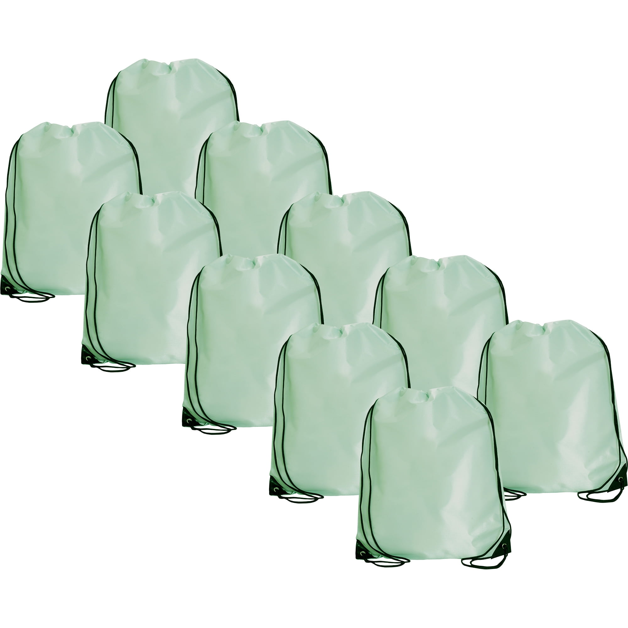 Threadart Drawstring Backpacks - Pack of 10 - Seafoam | Sports Cinch ...