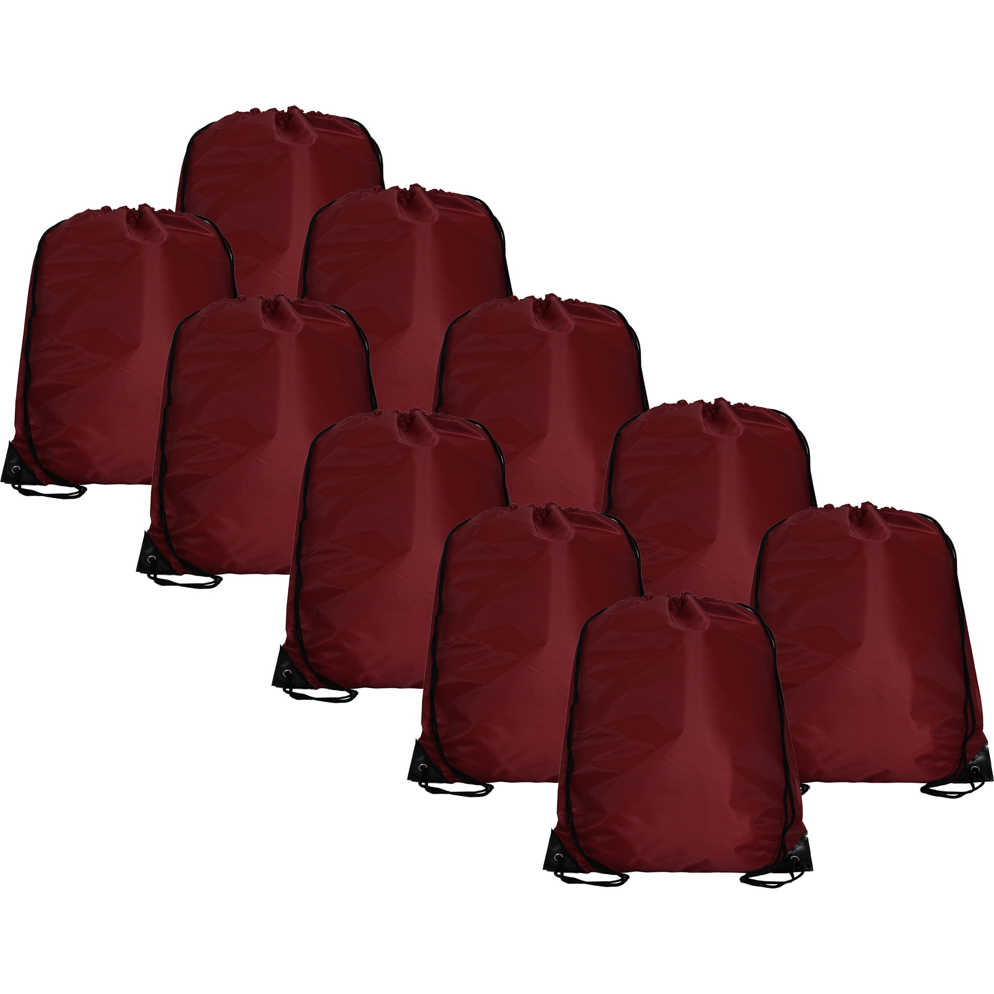 Large String Backpack Threadart Drawstring Backpacks - Pack of 10 - Maroon | Sports Cinch ...
