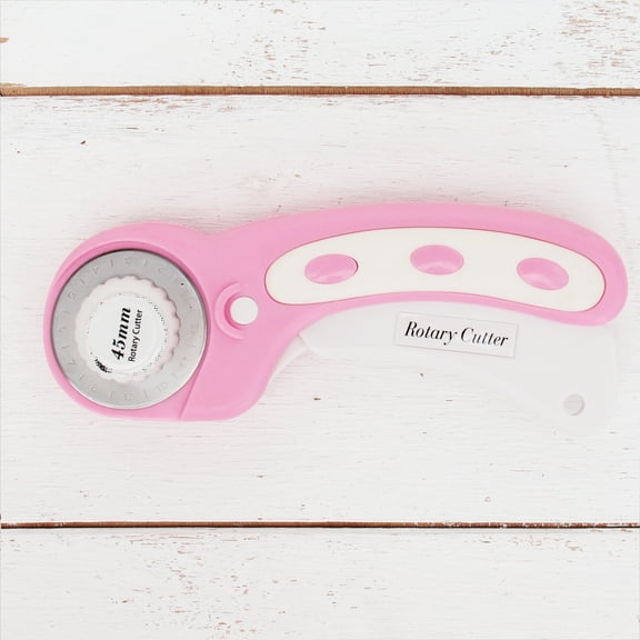 Threadart Ergonomic 45mm Rotary Cutter | 45mm Blade Premium Long Life High Tungstun Steel Included | Compatible With Olfa Blades | Comfort Handle