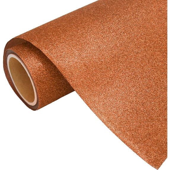 Threadart Glitter Copper 20" Heat Transfer Vinyl Film | By the Yard | Use with Silhouette, etc | Available in Over 40 Colors