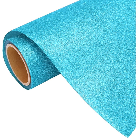 Threadart Glitter Steel Blue 20" Heat Transfer Vinyl Film | By the Yard | Use with Silhouette, etc | Available in Over 40 Colors