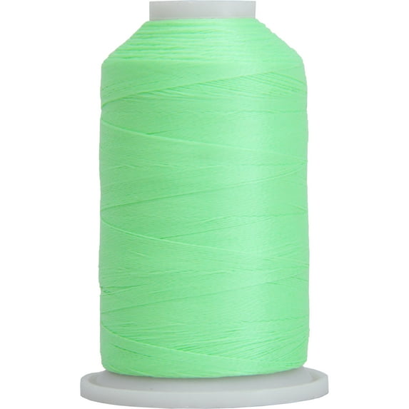 Threadart Glow In The Dark Machine Embroidery Thread | 1000M Cones Compatible with Brother Janome Pfaff Babylock Singer Bernina Husqvarna and Most Home Embroidery Machines | Green