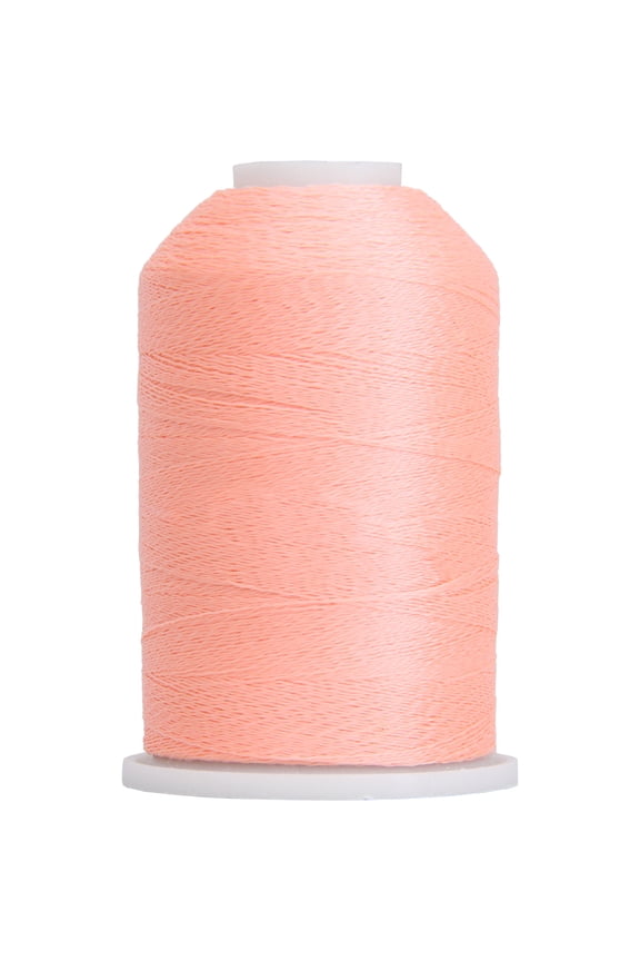Glow In The Dark Machine Embroidery Thread | 1000M Cones Compatible with Brother Janome Pfaff Babylock Singer Bernina Husqvarna and Most Home Embroidery Machines | Peach