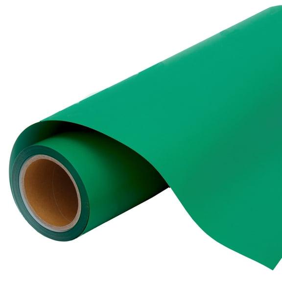 Threadart Green 20" Wide Heat Transfer Vinyl Film HTV | Solid Color | Custom Cut Roll 20" Wide By The Yard | Compatible with Cricut Explore and Maker, Silhouette Cameo, & Large Format Cutters