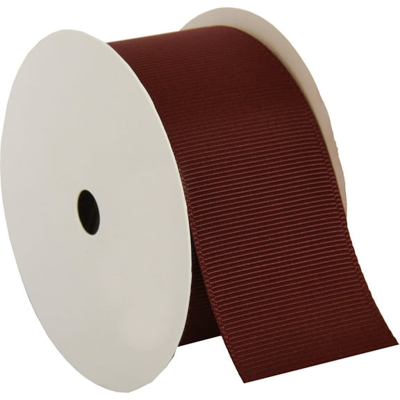 Threadart Grosgrain Ribbon Rolls - 10 yd rolls - 4 Widths 25 Colors - Solid Colors Ribbed Pattern - For Bows, Decorations, Hair Clips, and More - 1 1/2" (1.5") width - Chocolate 868