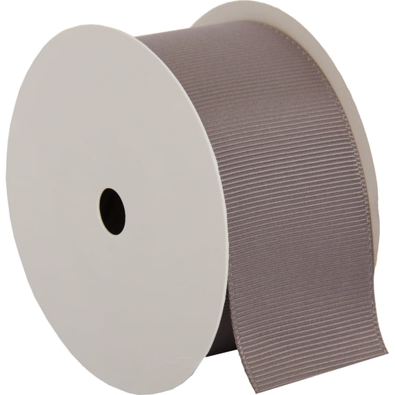 Threadart Grosgrain Ribbon Rolls - 10 yd rolls - 4 Widths 25 Colors - Solid Colors Ribbed Pattern - For Bows, Decorations, Hair Clips, and More - 1 1/2" (1.5") width - Grey 017
