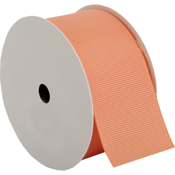 Threadart Grosgrain Ribbon Rolls - 10 yd rolls - 4 Widths 25 Colors - Solid Colors Ribbed Pattern - For Bows, Decorations, Hair Clips, and More - 1 1/2" (1.5") width - Peach 720