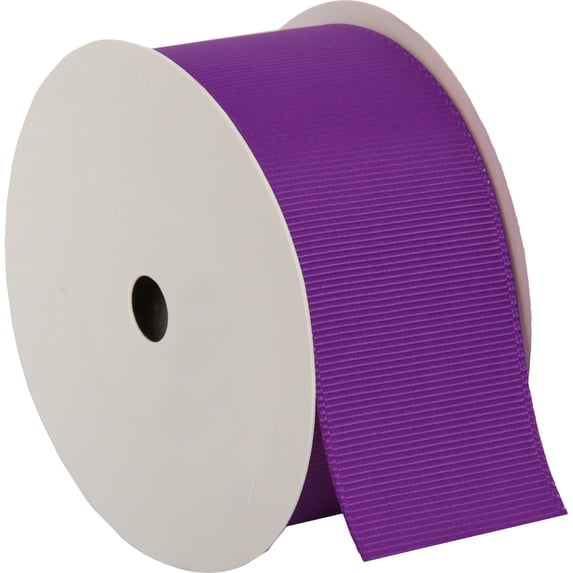 Threadart Grosgrain Ribbon Rolls - 10 yd rolls - 4 Widths 25 Colors - Solid Colors Ribbed Pattern - For Bows, Decorations, Hair Clips, and More - 1 1/2" (1.5") width - Purple 465
