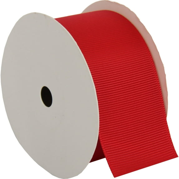 Threadart Grosgrain Ribbon Rolls - 10 yd rolls - 4 Widths 25 Colors - Solid Colors Ribbed Pattern - For Bows, Decorations, Hair Clips, and More - 1 1/2" (1.5") width - Red 250