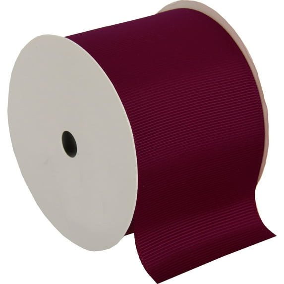 Threadart Grosgrain Ribbon Rolls - 10 yd rolls - 4 Widths 25 Colors - Solid Colors Ribbed Pattern - For Bows, Decorations, Hair Clips, and More - 2 1/4" (2.25") width - Burgundy 275