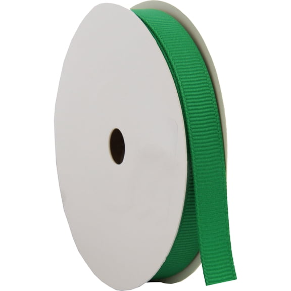 Threadart Grosgrain Ribbon Rolls - 10 yd rolls - 4 Widths 25 Colors - Solid Colors Ribbed Pattern - For Bows, Decorations, Hair Clips, and More - 3/8" (0.38") width - Spring Green 552