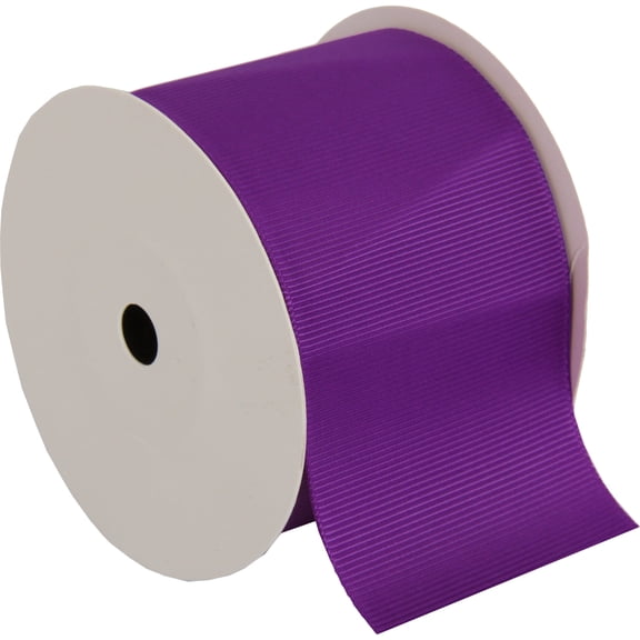 Threadart Grosgrain Ribbon Rolls - 10 yd rolls - 4 Widths 25 Colors - Solid Colors Ribbed Pattern - For Bows, Decorations, Hair Clips, and More - 2 1/4" (2.25") width - Purple 465