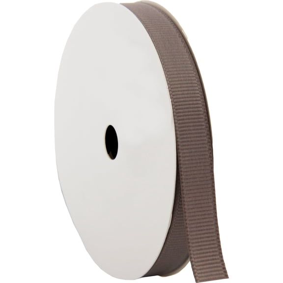 Threadart Grosgrain Ribbon Rolls - 10 yd rolls - 4 Widths 25 Colors - Solid Colors Ribbed Pattern - For Bows, Decorations, Hair Clips, and More - 3/8" (0.38") width - Grey 017