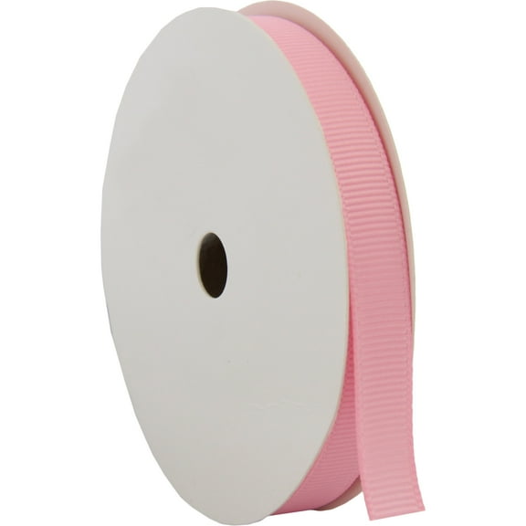 Threadart Grosgrain Ribbon Rolls - 10 yd rolls - 4 Widths 25 Colors - Solid Colors Ribbed Pattern - For Bows, Decorations, Hair Clips, and More - 3/8" (0.38") width - Pink 154