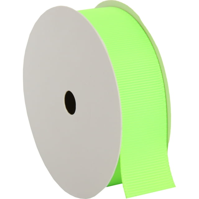 Threadart Grosgrain Ribbon Rolls - 7/8" width - Neon Green - 10 yd rolls available in 25 colors and 4 widths